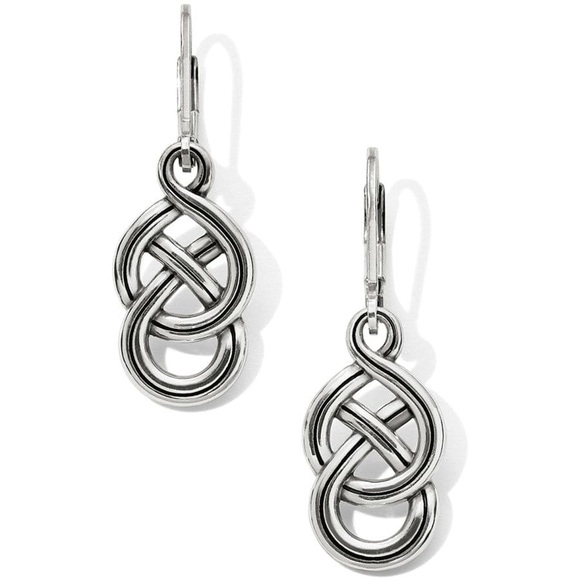 BRIGHTON NWT Interlok Braid Petite Leverback Earrings in Silver • Celtic Knot - Picture 12 of 13